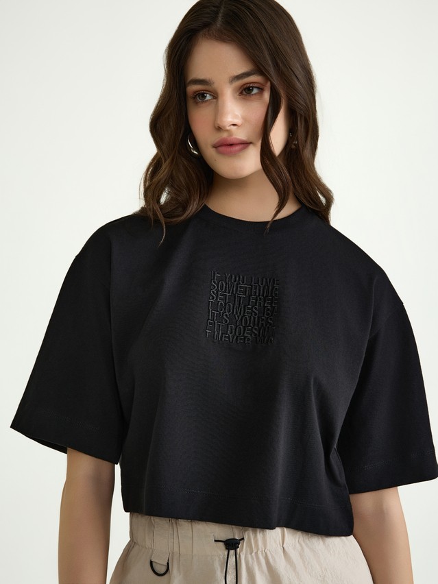Women's polo neck shirt CONTE ELEGANT LD 3028, s.170-84, black-kvadrat - 1