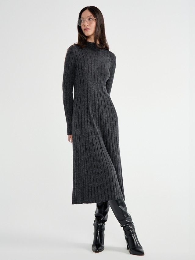 Women's dress CONTE ELEGANT LDK2391, s.170-84-90, graphite - 5