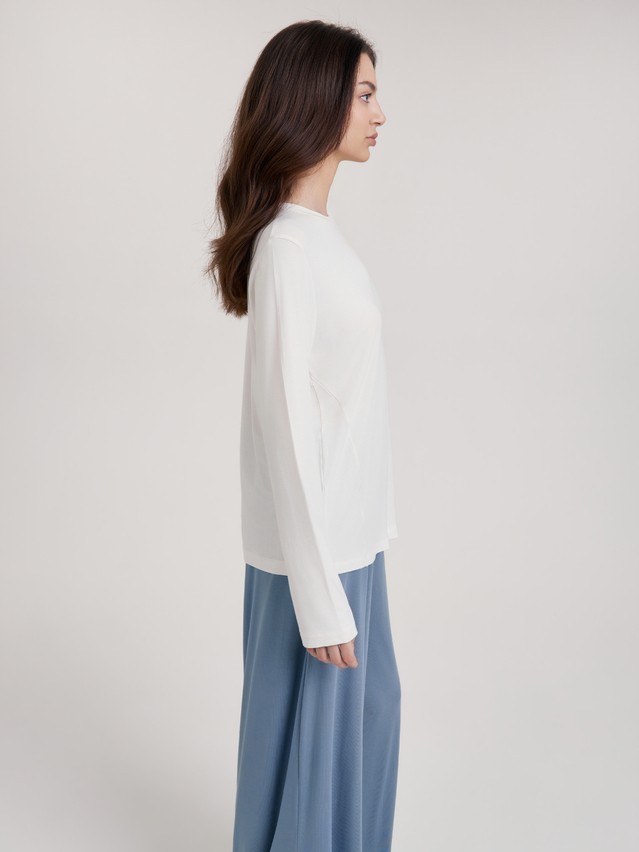 Women's polo neck shirt CONTE LD 3506, s.170-84, off-white - 3