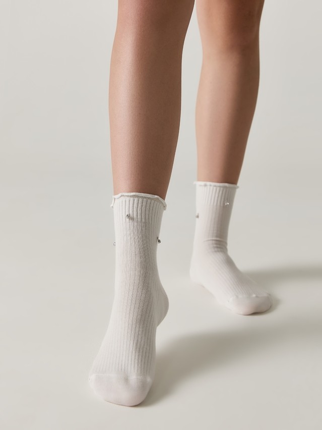 Women's socks CONTE, s.23-25, 1157 milky - 1