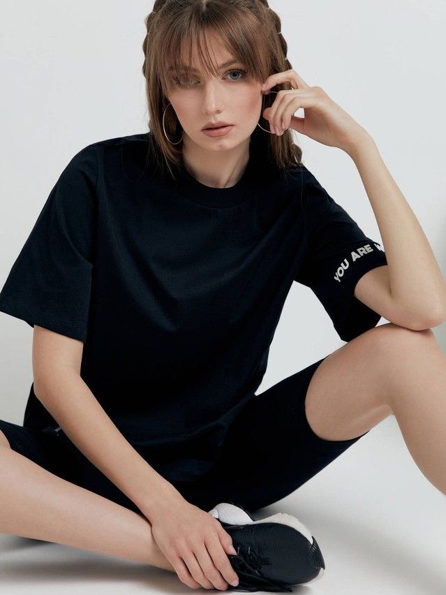 Women's polo neck shirt CONTE ELEGANT LD 1658, s.170-92, black - 2