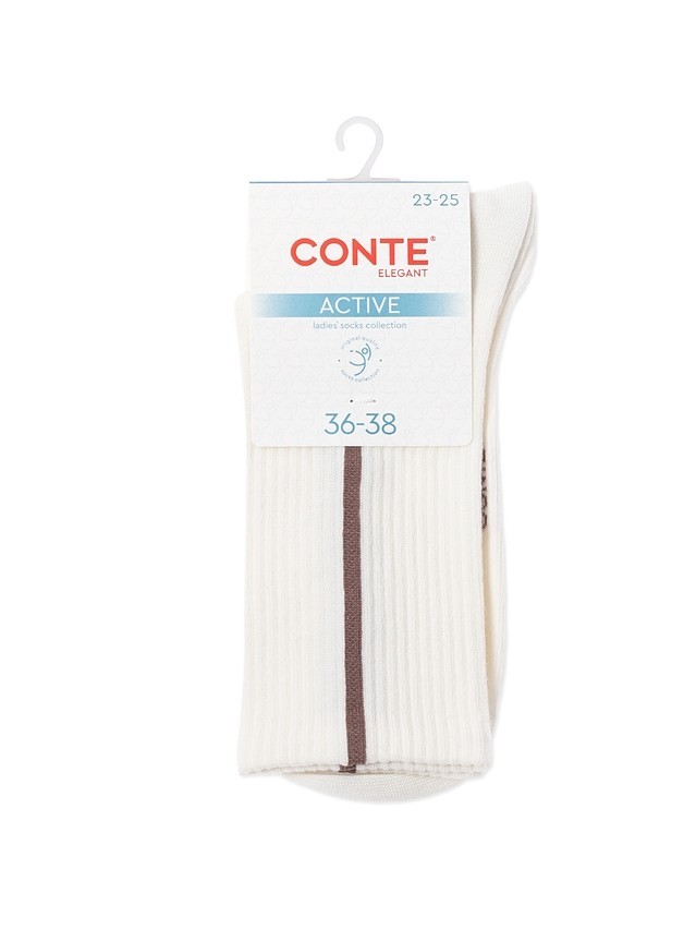 Women's socks CONTE ELEGANT ACTIVE, s.23-25, 965 milky - 4
