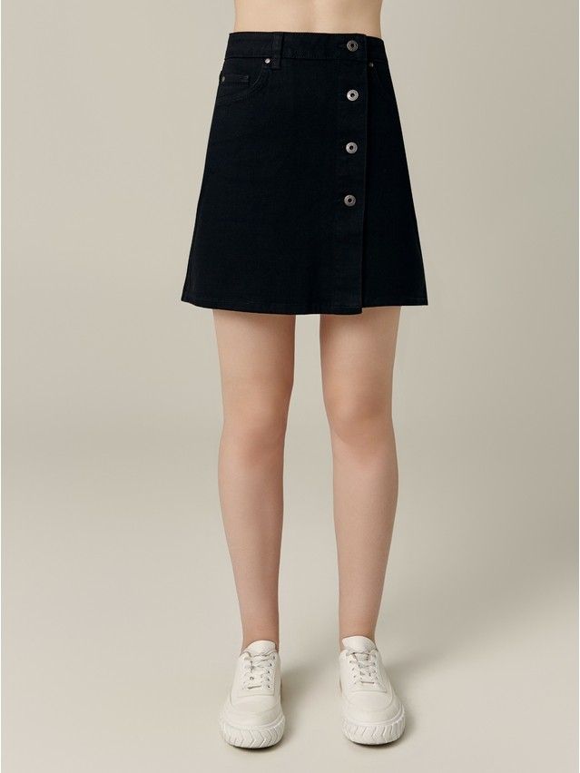 Denim skirt CONTE ELEGANT CON-708, s.170-94, black - 2