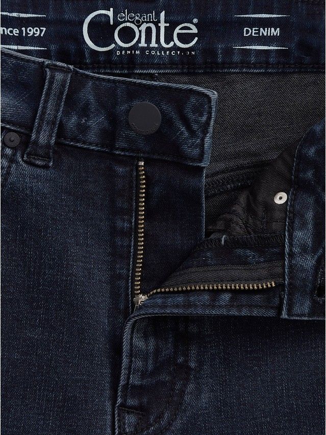 Denim trousers CONTE ELEGANT CON-377, s.170-102, blue black - 9