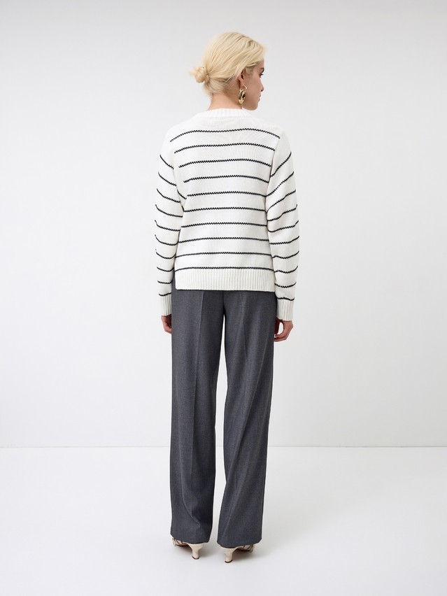 Women's pullover CONTE ELEGANT LDK24114, s.170-84, ecru-black - 3