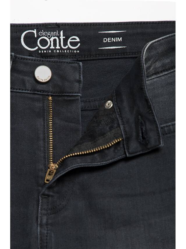 Denim trousers CONTE ELEGANT CON-97, s.170-102, black - 6