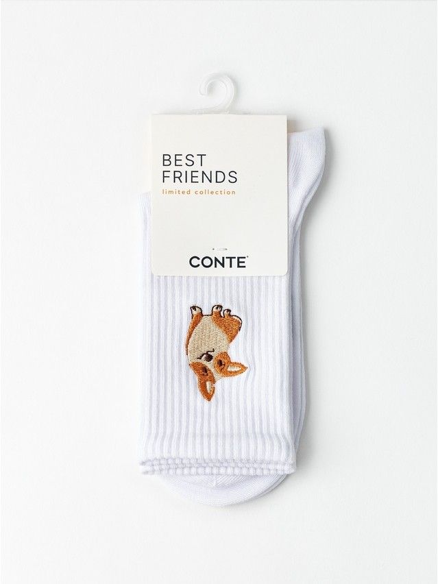 Women's socks CONTE FANTASY, s.23-25, 1095 white - 5