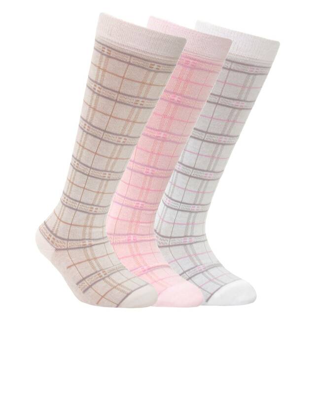 Children's knee high socks CONTE-KIDS TIP-TOP, s.33-35, 040 light grey - 1