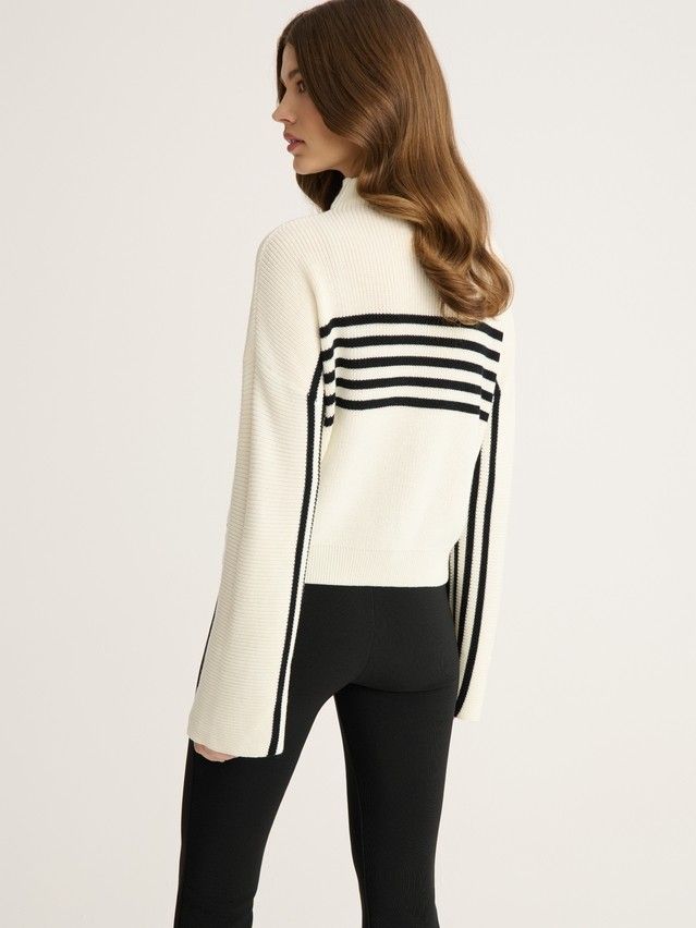 Women's pullover CONTE ELEGANT LDK2425, s.170-84, white-black - 6