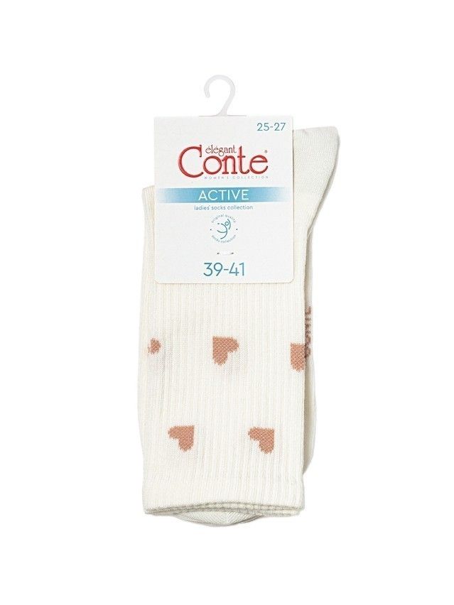 Women's socks CONTE ELEGANT ACTIVE, s.23-25, 708 milky - 3