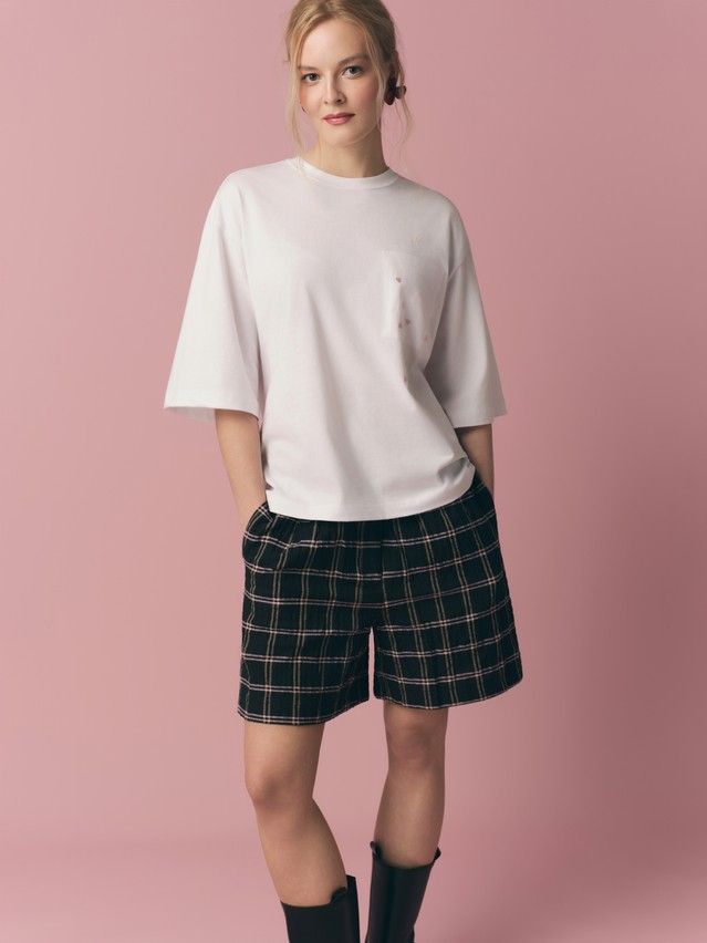 Women's polo neck shirt CONTE LD 3451, s.170-88, white-hearts - 5