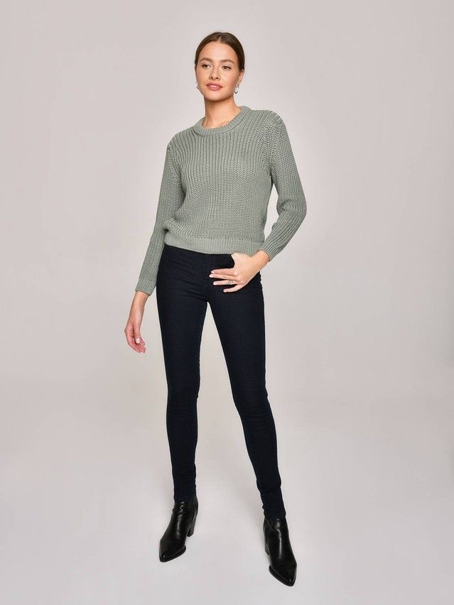 Women's polo neck shirt CONTE ELEGANT LDK110, s.170-84, moss - 1