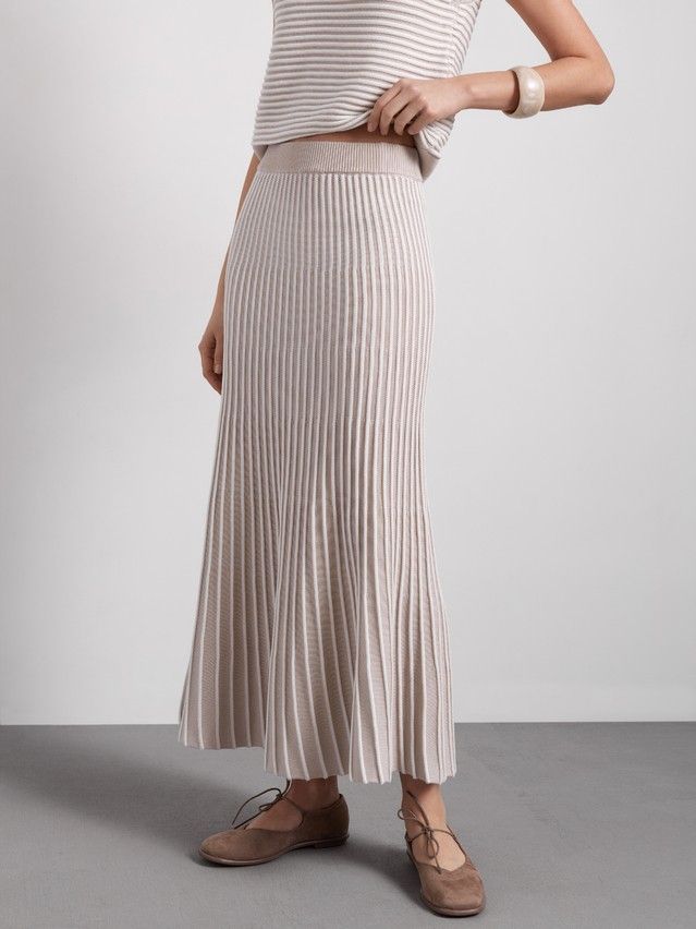 Women's skirt CONTE ELEGANT LDK2564, s.170-90, beige - 2