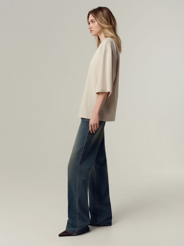 Women's polo neck shirt CONTE LD 3449, s.170-88, beige-coffee - 3