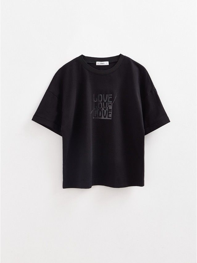 Women's polo neck shirt CONTE ELEGANT LD 2680, s.170-92, black-love - 3