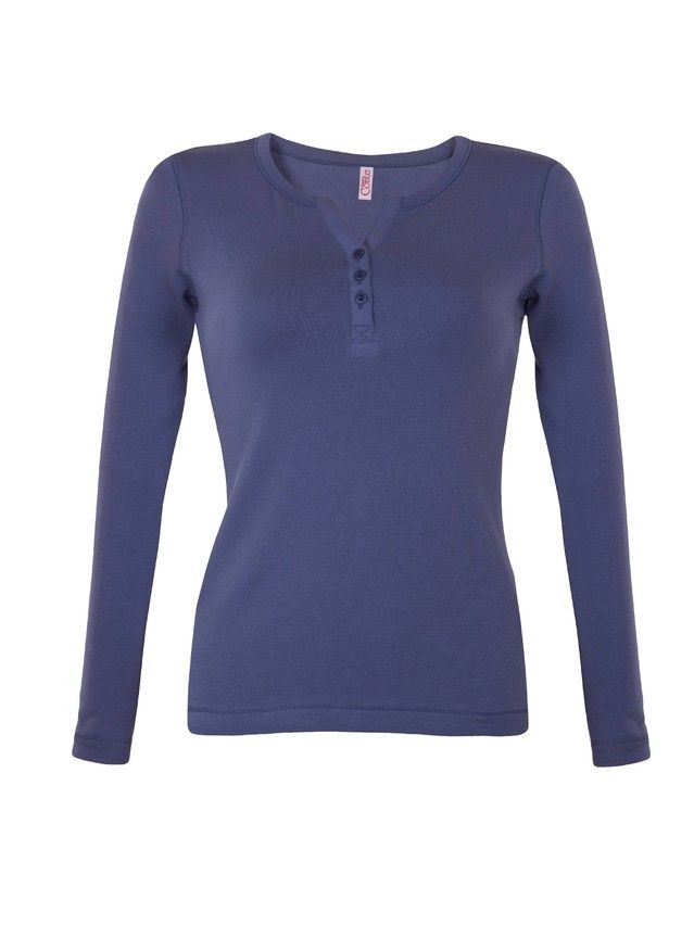 Women's polo neck shirt CONTE ELEGANT LD 599, s.158,164-100, grey-blue - 1