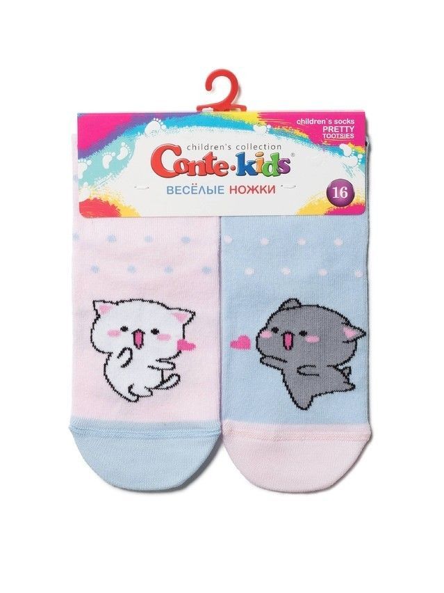 Socks for children Funny feet 17C-10SP, s.24-26, 478 blue-light pink - 5