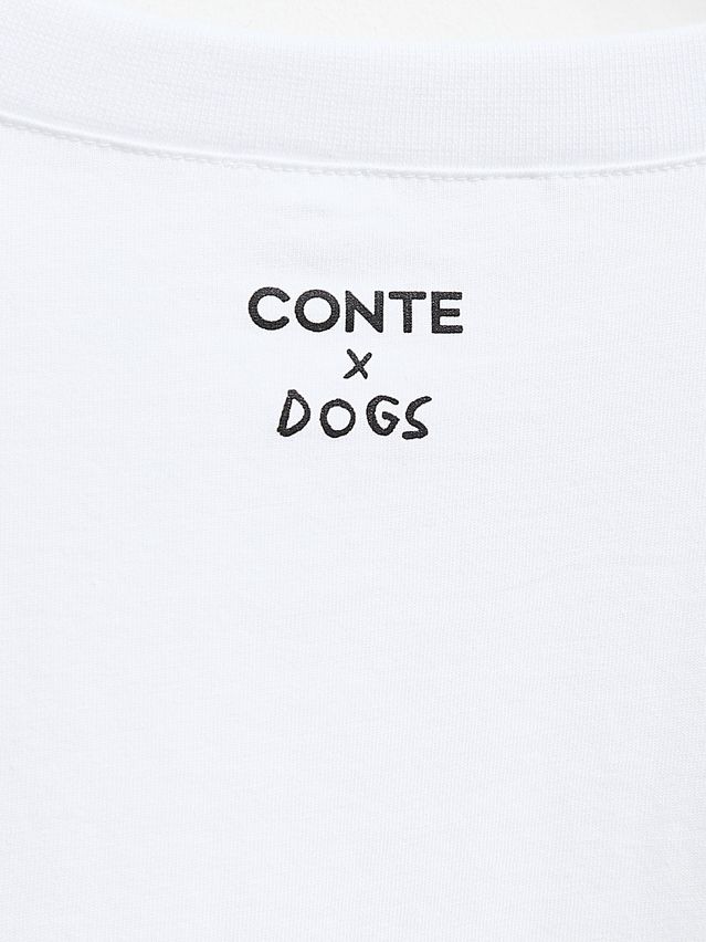 Women's polo neck shirt CONTE ELEGANT LD 3036, s.170-92, white-my dog - 5