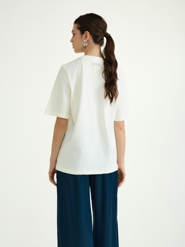 Women's polo neck shirt CONTE ELEGANT LD 3036, s.170-92, milk-napoli - 4