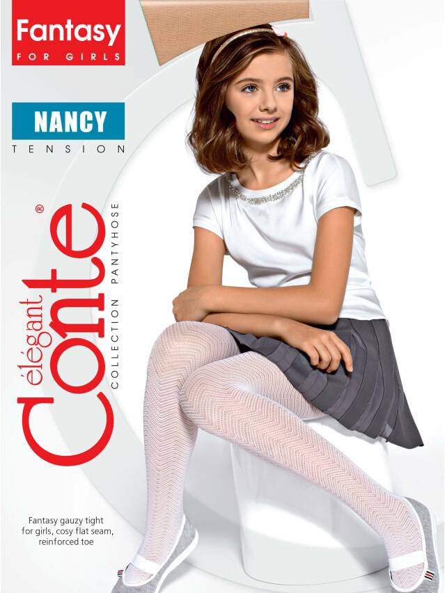Fancy children's tights CONTE ELEGANT NANCY, s.104-110, marino - 2