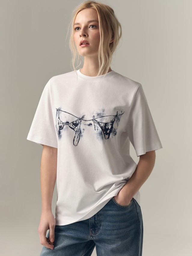 Women's polo neck shirt CONTE ELEGANT LD 3036, s.170-92, white-lingerie - 1