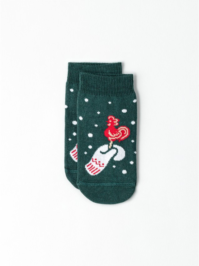 Children's socks CONTE-KIDS NEW YEAR, s.11-12, 1026 dark green - 1