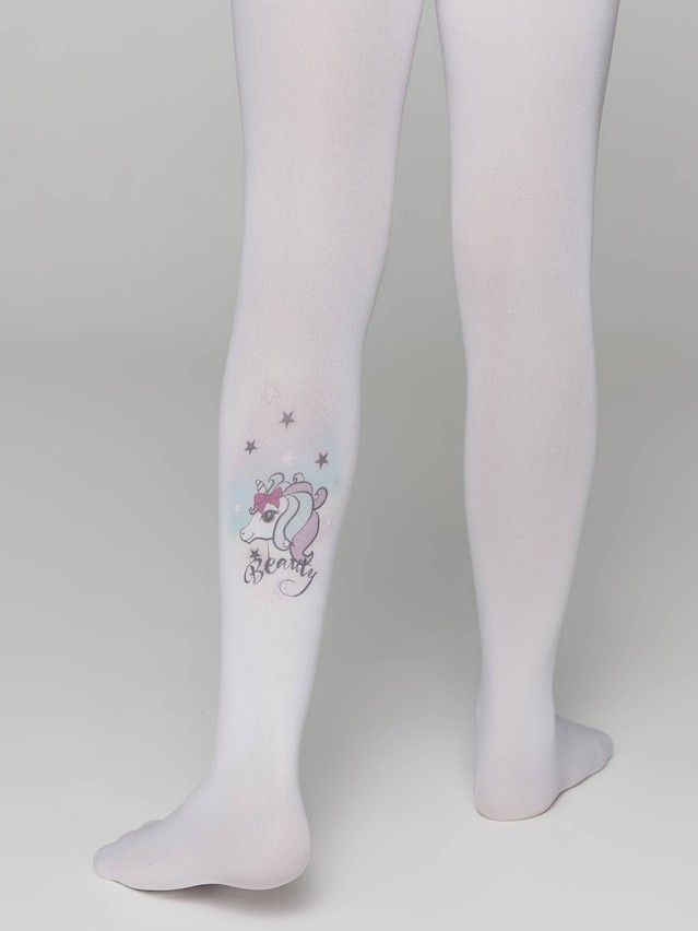 Fancy children's tights CONTE ELEGANT BEAUTY, s.104-110, bianco - 4