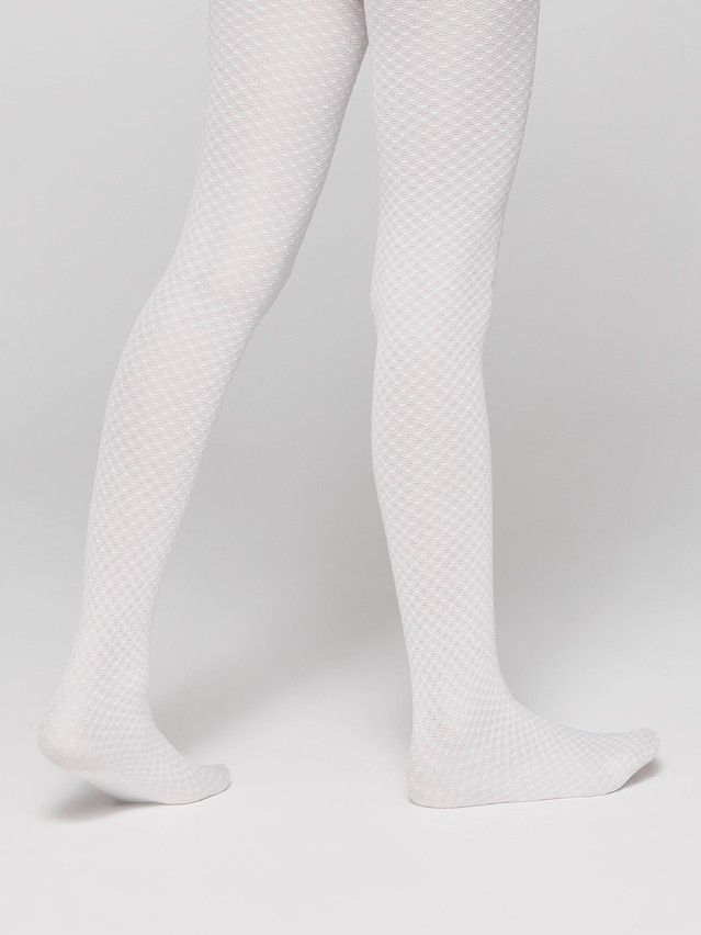 Fancy children's tights CONTE ELEGANT EMILY, s.104-110, bianco - 2
