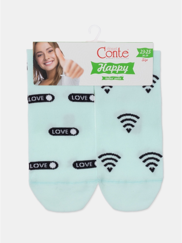 Women's socks CONTE ELEGANT HAPPY, s.23-25, 613 pale turquoise - 8