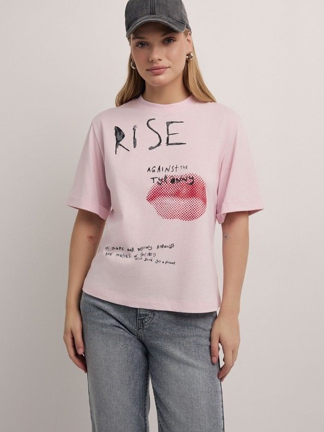 Women's polo neck shirt CONTE ELEGANT LD 2711, s.170-92, pink-lips - 1