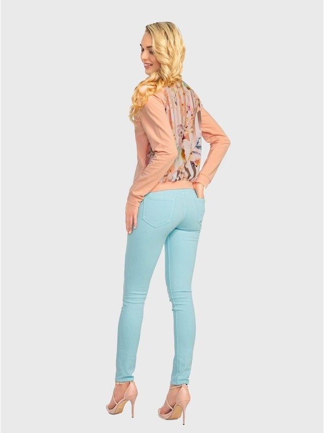 Women's polo neck shirt CONTE ELEGANT LD 704, s.158,164-100, peach - 3