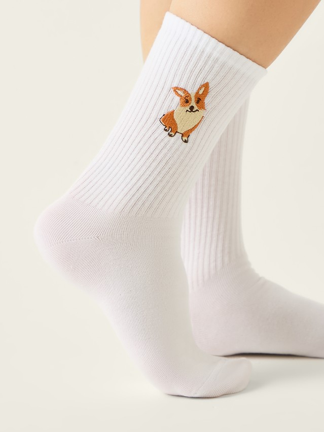 Women's socks CONTE FANTASY, s.23-25, 1095 white - 2