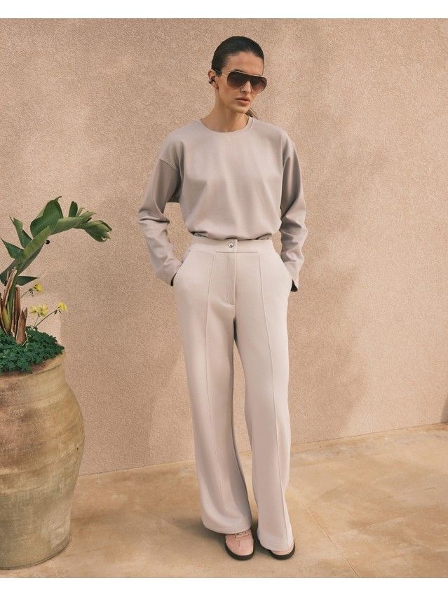 Women's polo neck shirt CONTE ELEGANT LD 3142, s.170-84, beige - 4