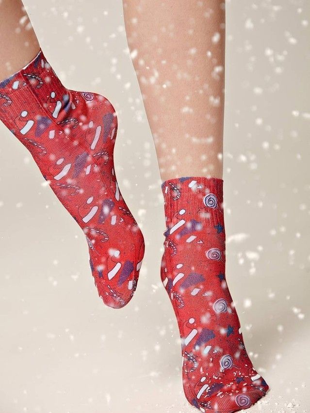Women's socks CONTE ELEGANT FANTASY, s.23-25, 502 red - 2