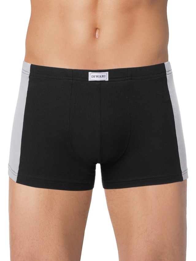 Men's underpants DiWaRi BASIC MEN MSH 3119, s.78,82, black-light grey - 1