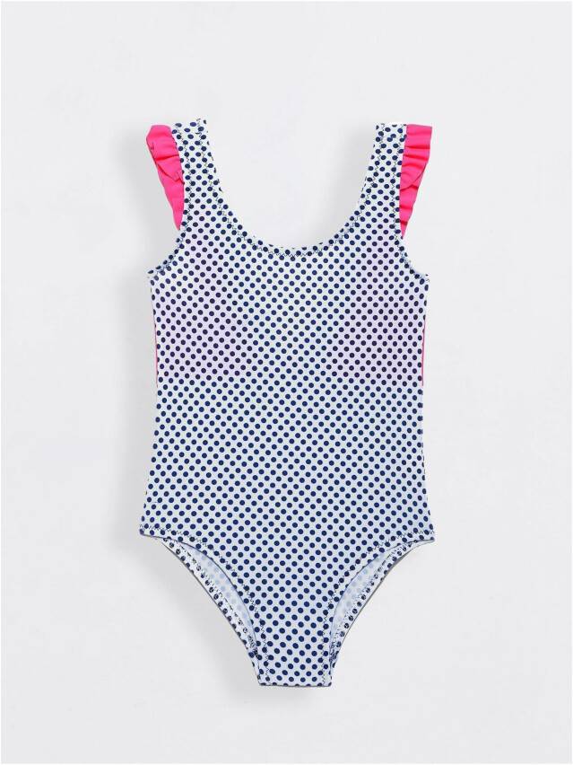 Swimsuit for girls CONTE ELEGANT FUN BUBBLE, s.110,116-56, white-blue - 1