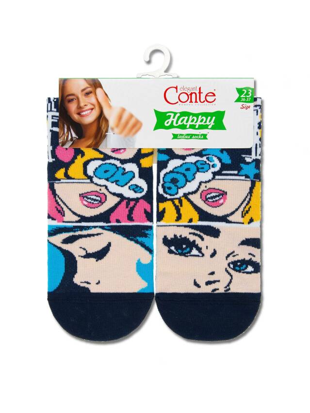 Women's socks CONTE ELEGANT HAPPY, s.23, 130 navy - 3