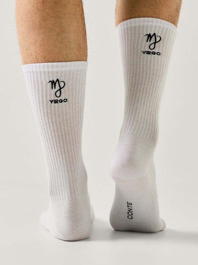 Men's socks CONTE, s.27-29, 668 white - 1