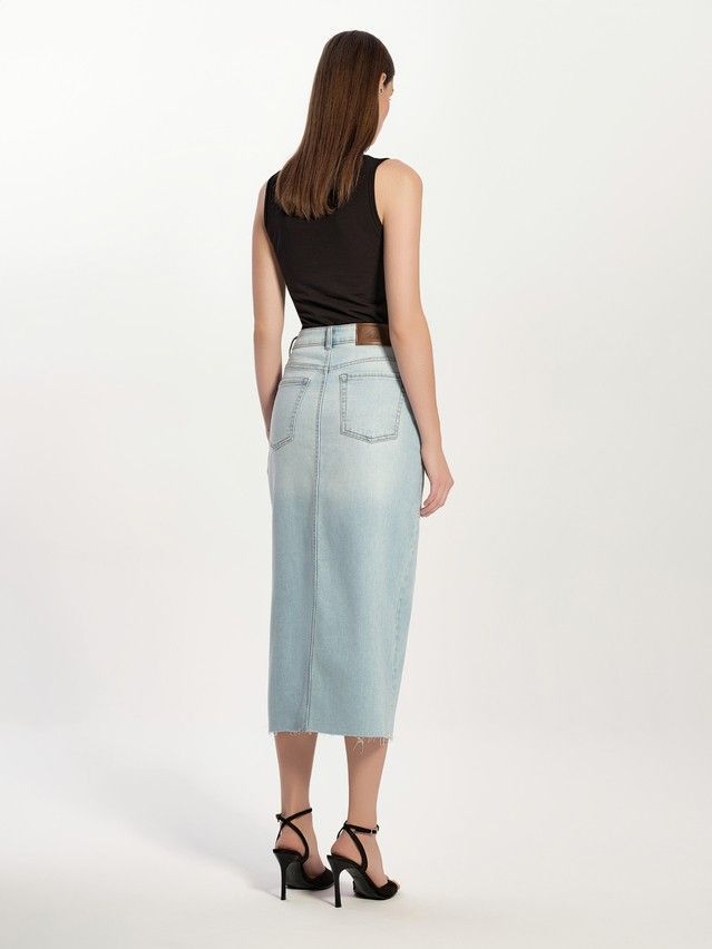 Denim skirt CONTE ELEGANT CON-763, s.170-90, light blue - 3