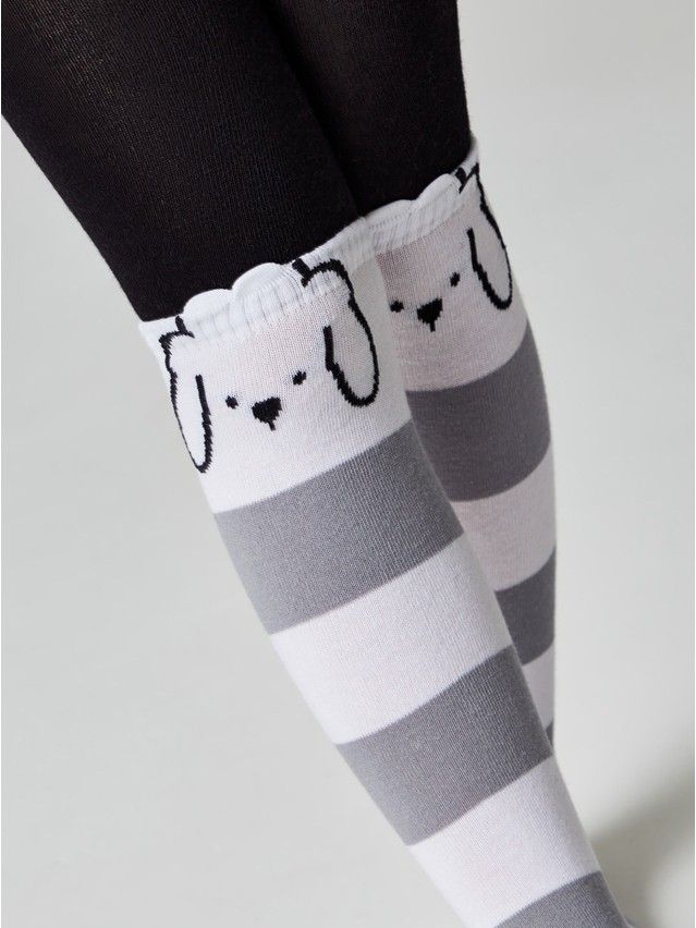 Children's tights CONTE-KIDS TIP-TOP, s.128-134 (20),686 black-white - 3