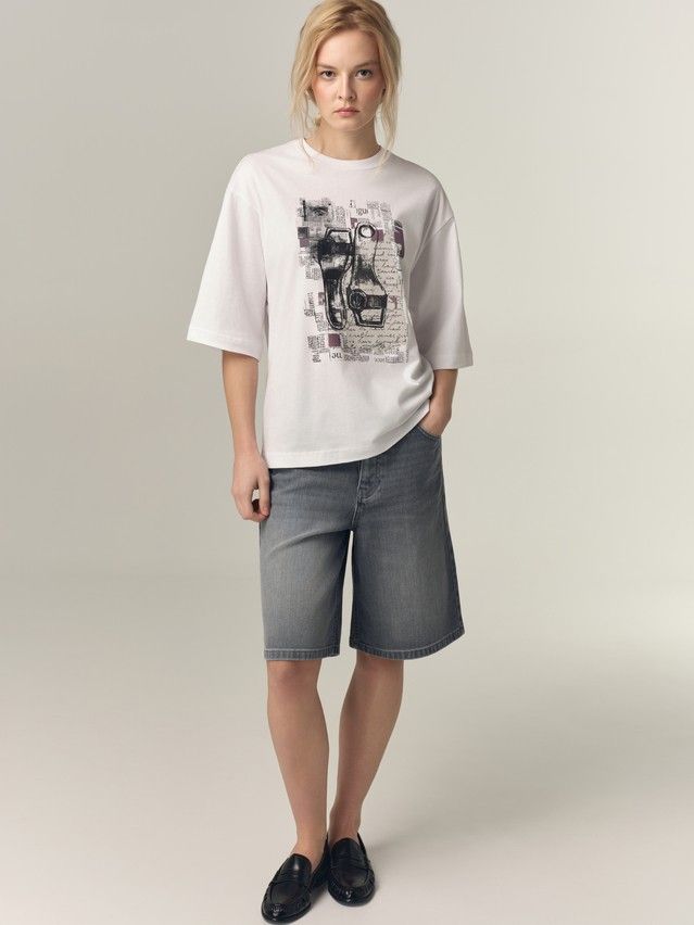 Women's polo neck shirt CONTE LD 3449, s.170-88, white-shoes - 4