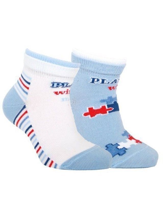 Children's socks CONTE-KIDS TIP-TOP (2 pairs),s.18-20, 702 white-blue - 1