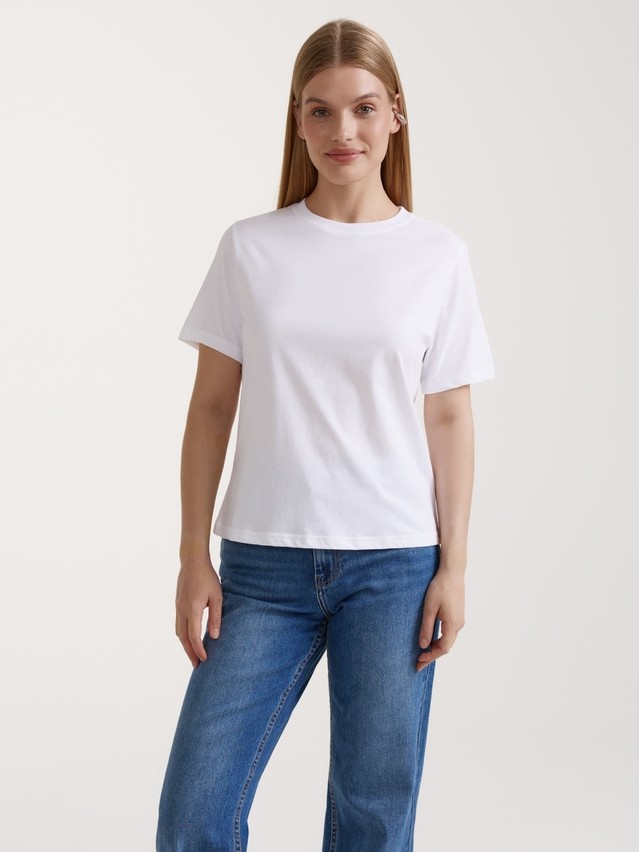 Women's polo neck shirt CONTE ELEGANT LD 3206, s.170-84, white - 2