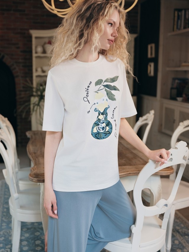 Women's polo neck shirt CONTE ELEGANT LD 3036, s.170-92, milk-dessert - 4