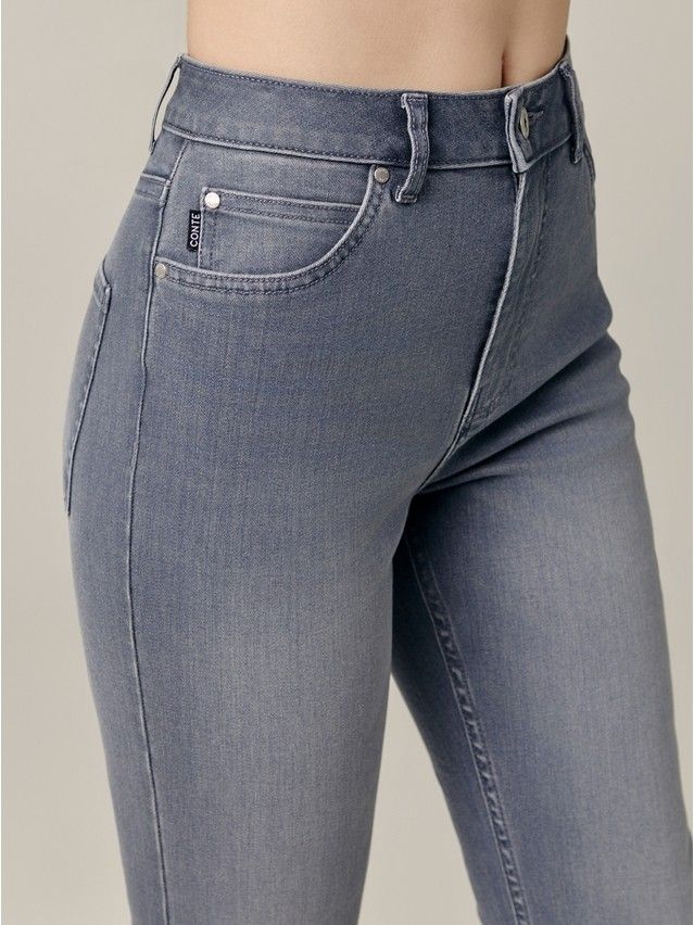 Denim trousers CONTE ELEGANT CON-669, s.170-102, grey - 7