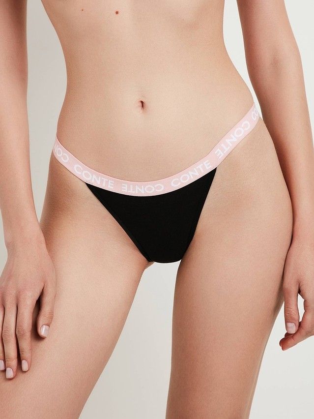 Women's panties CONTE ELEGANT FIT DAY LTA 1999, s.90, black pink - 1