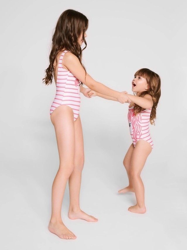 Swimsuit for girls CONTE ELEGANT UNICORN, s.110,116-56, white-pink - 3