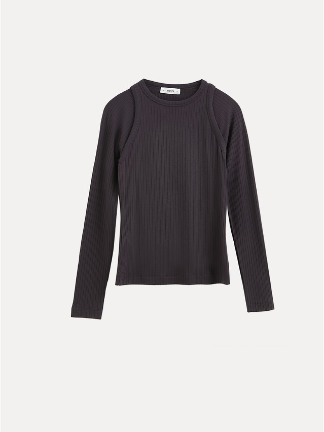 Women's polo neck shirt CONTE LD 3366, s.170-84, graphite - 5
