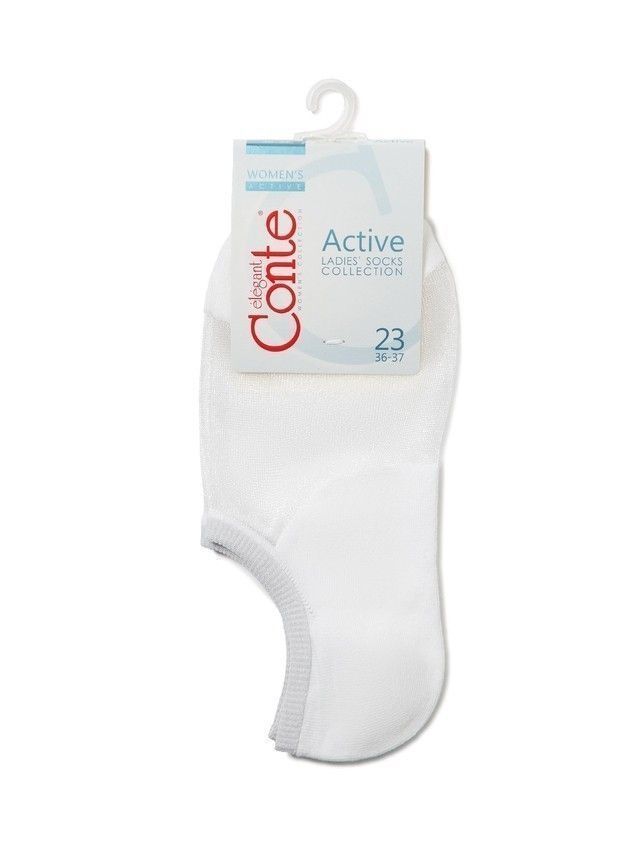 Women's socks CONTE ELEGANT ACTIVE (anklets),s.23, 000 white - 3