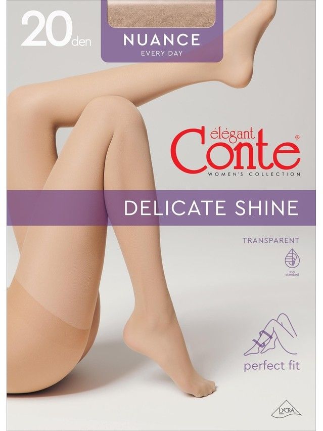 Women's tights CONTE ELEGANT NUANCE 20 (euro-envelope),s.2, beige - 4
